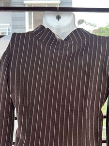 Striped Cold Shoulder Top