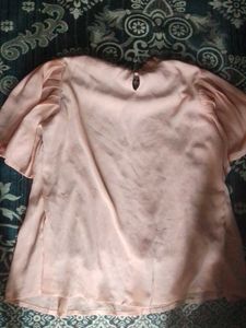 Peach Embroidered Top