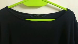 Black Full Sleeves T-Shirt For Her.
