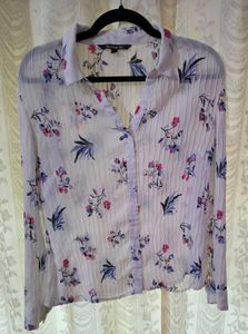 Floral White Shirt UK Classic 38