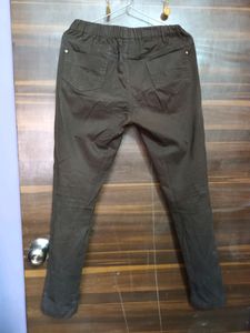 Cotton Jeggings/Trousers (Dark Brown) For WOMEN