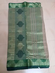 Elegant Green Border Saree