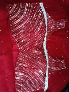 Red Sequin Lehenga Set
