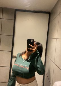 Green Crop Top