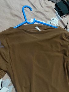 Brown Long Sleeve Mesh Top