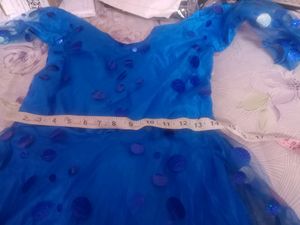 Blue Colour Long Frock