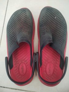 Red & Black Flip Flops- crocs brand