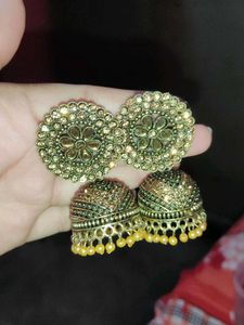 Antique Gold Jhumka Earrings