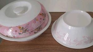 New Melamine Dishes Set Of 4pcs Plus 1Crystal Bowl