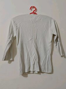 White 3/4 Sleeve Top