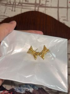 Gold Bow Earrings