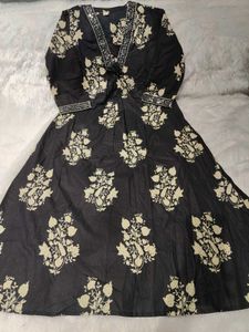 Black Anarkali Dress Set