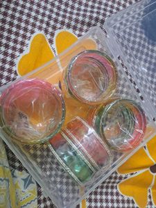 Colorful Unique Glassl Bangle Set