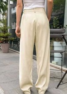 Wide Leg Beige Pants
