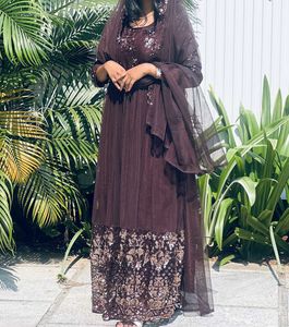 PartyWear Gown With Shawl