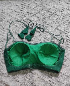 Green Sequence Blouse
