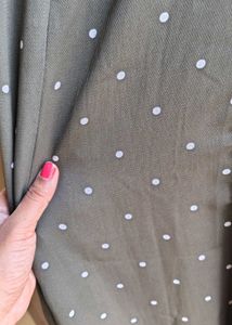 Olive Green Polka Dot Dress