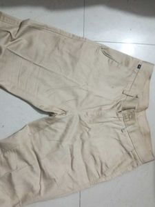 Beige Casual Pants