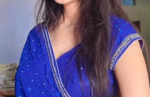Royal Blue Y2k Saree Whith Blouse