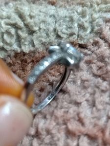 original silver engagement diamond ring