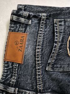 korean style black wash denim jeans