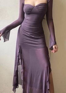 Elegant Purple Bodycon Dress