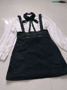 Korean Dungaree Skirt Dress
