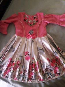 Girls Floral Designer Frock