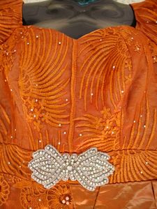 Rust couture Gown
