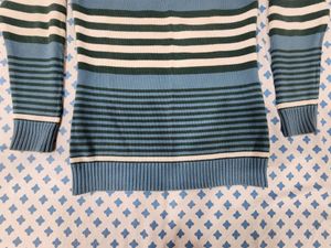 Sweater- Blue And White Stripes