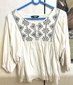 Max White Peplum Top
