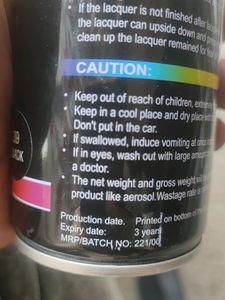Haxo Spray Paint Black Colour