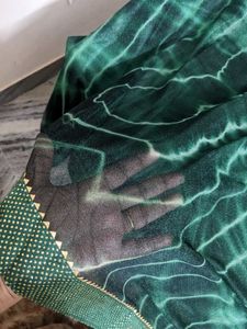 Elegant Green Net Saree