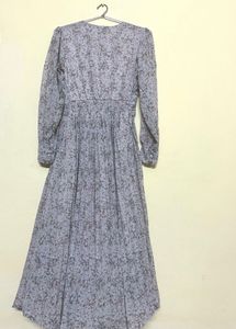 V- Neck Floral Print Dress