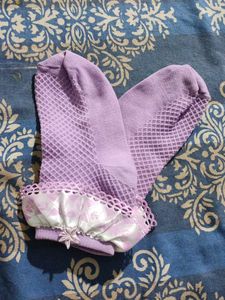 Purple Ruffle Socks