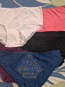 Combo Of Five Imported Fabric Cotton Panty