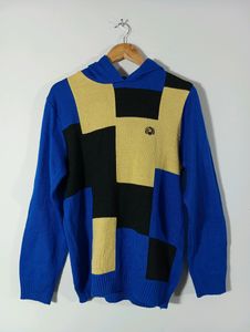 Men Dark Blue Woollen Hoodie | Chest 42| Length 26