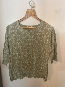 sage green short kurti