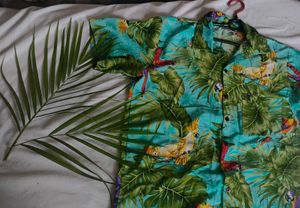 Tropical Parrot Print Shirt