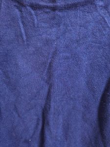 Navy 3/4 Sleeve Knitted Top