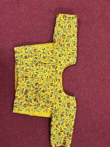 Yellow Embroidered Blouse