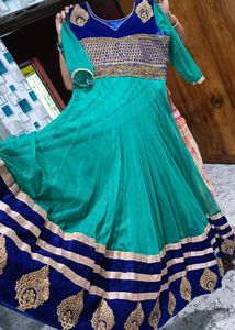 Women Embroidered Gown With Dupatta