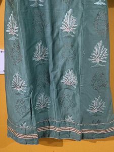 Green Embroidered Kurta