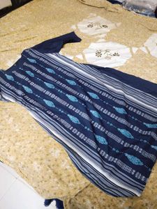 Stylish Blue Patterned Dress