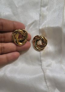 Round Studs Gold, Premium Stainless Steel Anti-Tar