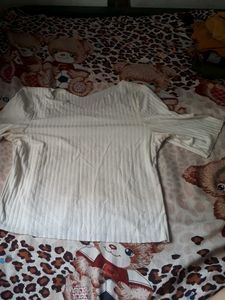 White Ribbed Top