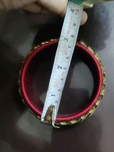 Red &amp; Stone Bangle Set