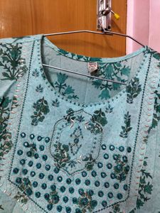 Anarkali Cotton Suit Wth Heavy Tassels