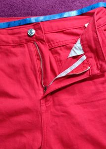 Red Wide Leg Trousers