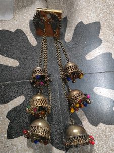 Three Layered Golden Earrings